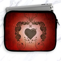 Wonderful Heart With Decorative Elements Apple Ipad 2/3/4 Zipper Cases by FantasyWorld7