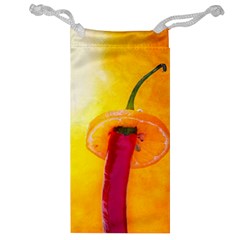 Three Red Chili Peppers Jewelry Bag by FunnyCow