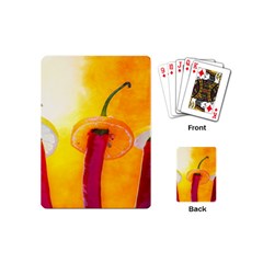 Three Red Chili Peppers Playing Cards (mini)  by FunnyCow