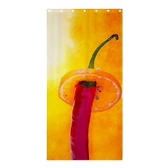 Three Red Chili Peppers Shower Curtain 36  X 72  (stall)  by FunnyCow