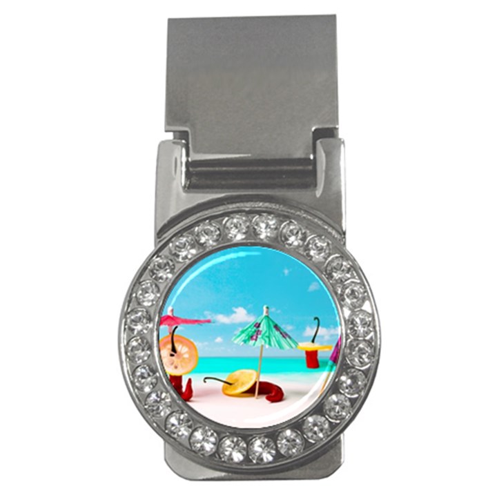 Red Chili Peppers On The Beach Money Clips (CZ) 