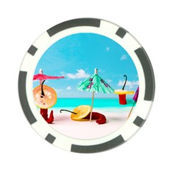 Red Chili Peppers On The Beach Poker Chip Card Guard (10 Pack) by FunnyCow