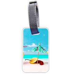 Red Chili Peppers On The Beach Luggage Tags (one Side)  by FunnyCow