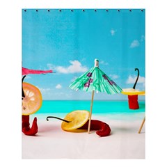 Red Chili Peppers On The Beach Shower Curtain 60  X 72  (medium)  by FunnyCow