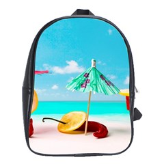 Red Chili Peppers On The Beach School Bag (xl) by FunnyCow