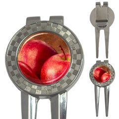 Three Red Apples 3-in-1 Golf Divots by FunnyCow