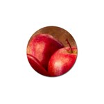 Three Red Apples Golf Ball Marker Front