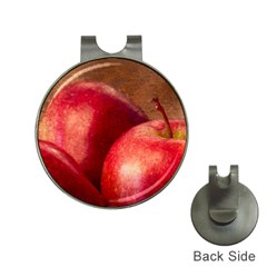 Three Red Apples Hat Clips With Golf Markers by FunnyCow