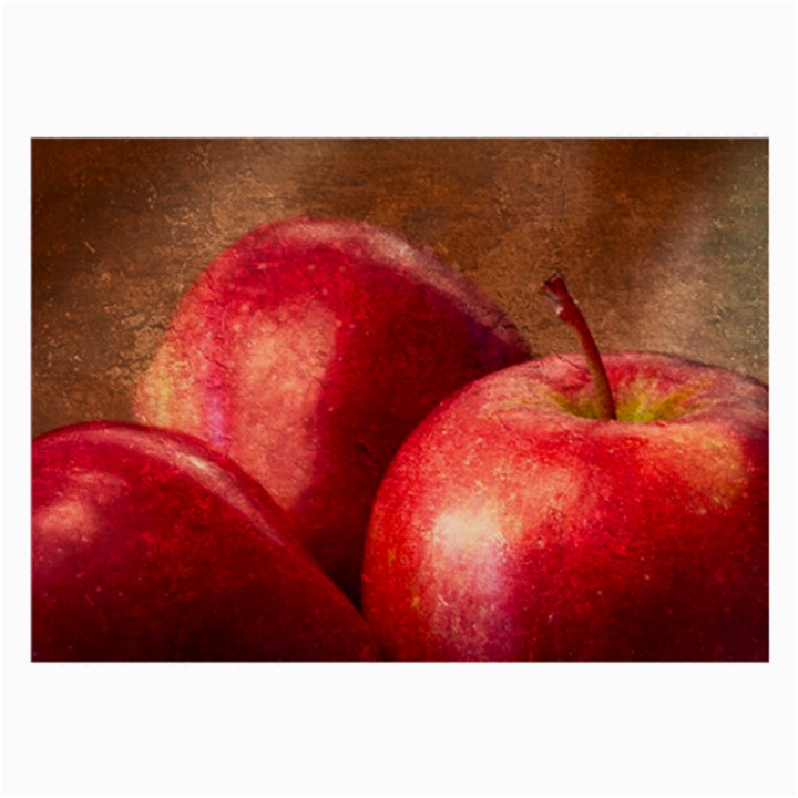 Three Red Apples Large Glasses Cloth (2-Side)