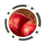 Three Red Apples Poker Chip Card Guard Front