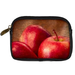 Three Red Apples Digital Camera Leather Case by FunnyCow