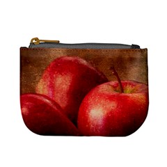 Three Red Apples Mini Coin Purse by FunnyCow