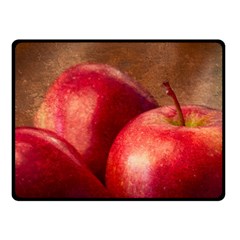 Three Red Apples Double Sided Fleece Blanket (small)  by FunnyCow