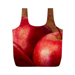 Three Red Apples Full Print Recycle Bag (m) by FunnyCow