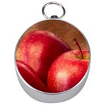 Three Red Apples Silver Compasses Front