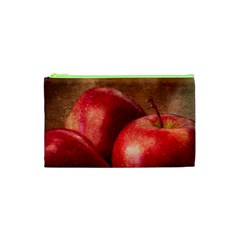 Three Red Apples Cosmetic Bag (xs) by FunnyCow