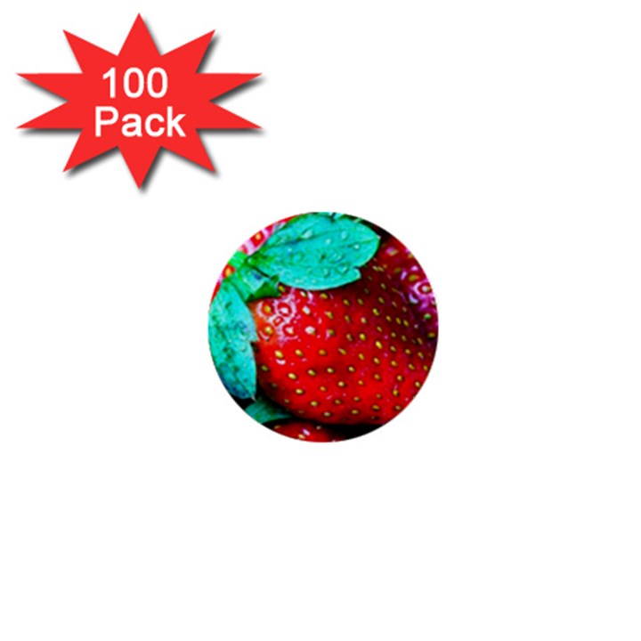 Red Strawberries 1  Mini Buttons (100 pack) 