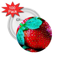 Red Strawberries 2 25  Buttons (100 Pack)  by FunnyCow