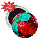 Red Strawberries 2.25  Magnets (100 pack)  Front