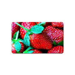 Red Strawberries Magnet (name Card) by FunnyCow