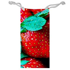 Red Strawberries Jewelry Bag by FunnyCow