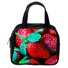 Red Strawberries Classic Handbag (one Side) by FunnyCow