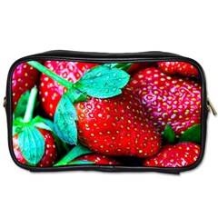 Red Strawberries Toiletries Bag (one Side) by FunnyCow