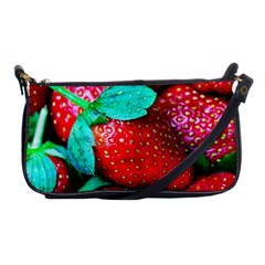 Red Strawberries Shoulder Clutch Bag by FunnyCow