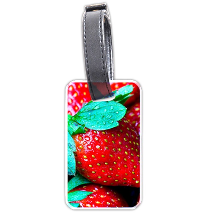 Red Strawberries Luggage Tags (One Side) 