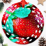 Red Strawberries Ornament (Round Filigree) Front