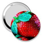 Red Strawberries 3  Handbag Mirrors Front