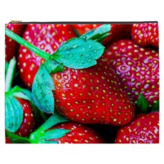 Red Strawberries Cosmetic Bag (xxxl) by FunnyCow