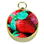 Red Strawberries Gold Compasses Front