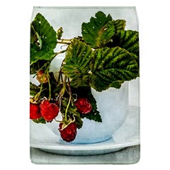 Red Raspberries In A Teacup Removable Flap Cover (l) by FunnyCow