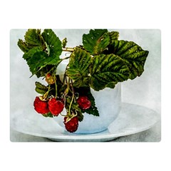 Red Raspberries In A Teacup Double Sided Flano Blanket (mini)  by FunnyCow