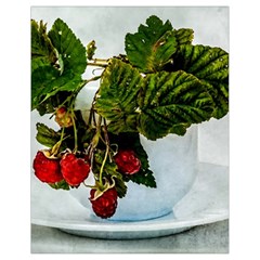 Red Raspberries In A Teacup Drawstring Bag (small) by FunnyCow