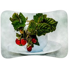 Red Raspberries In A Teacup Velour Seat Head Rest Cushion by FunnyCow