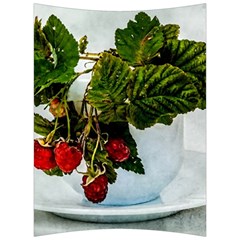 Red Raspberries In A Teacup Back Support Cushion by FunnyCow