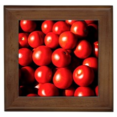 Pile Of Red Tomatoes Framed Tiles by FunnyCow