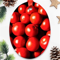 Pile Of Red Tomatoes Ornament (oval) by FunnyCow