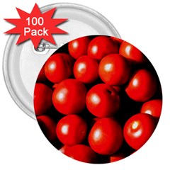 Pile Of Red Tomatoes 3  Buttons (100 Pack)  by FunnyCow