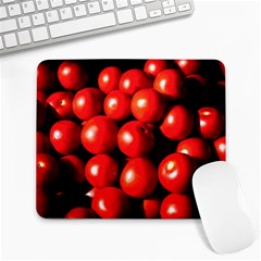 Pile Of Red Tomatoes Large Mousepads by FunnyCow