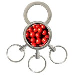 Pile Of Red Tomatoes 3-Ring Key Chains Front