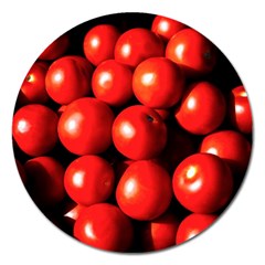 Pile Of Red Tomatoes Magnet 5  (round) by FunnyCow