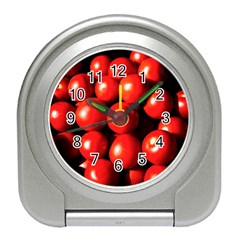 Pile Of Red Tomatoes Travel Alarm Clock by FunnyCow