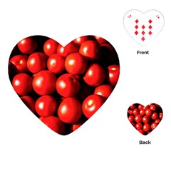 Pile Of Red Tomatoes Playing Cards (heart)  by FunnyCow