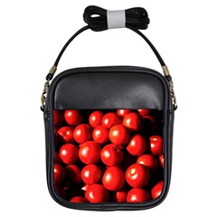 Pile Of Red Tomatoes Girls Sling Bag by FunnyCow