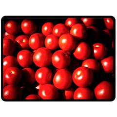 Pile Of Red Tomatoes Fleece Blanket (large)  by FunnyCow