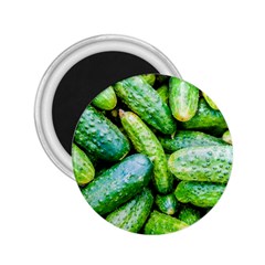 Pile Of Green Cucumbers 2 25  Magnets by FunnyCow