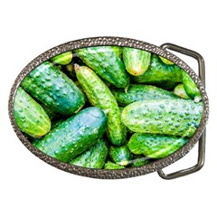 Pile Of Green Cucumbers Belt Buckles by FunnyCow